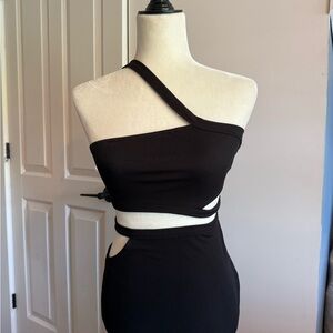 Black Two-Piece Dress Set